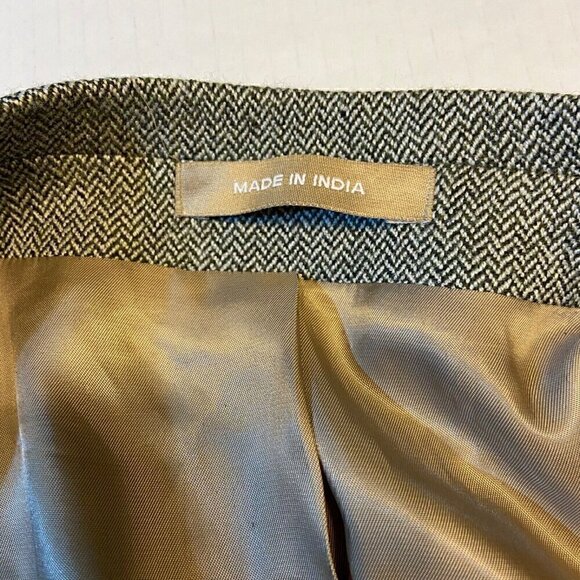Lauren Ralph Lauren Sport Coat 44R Grey Herringbone 3 Button Lambswool‎ Formal - Picture 10 of 10